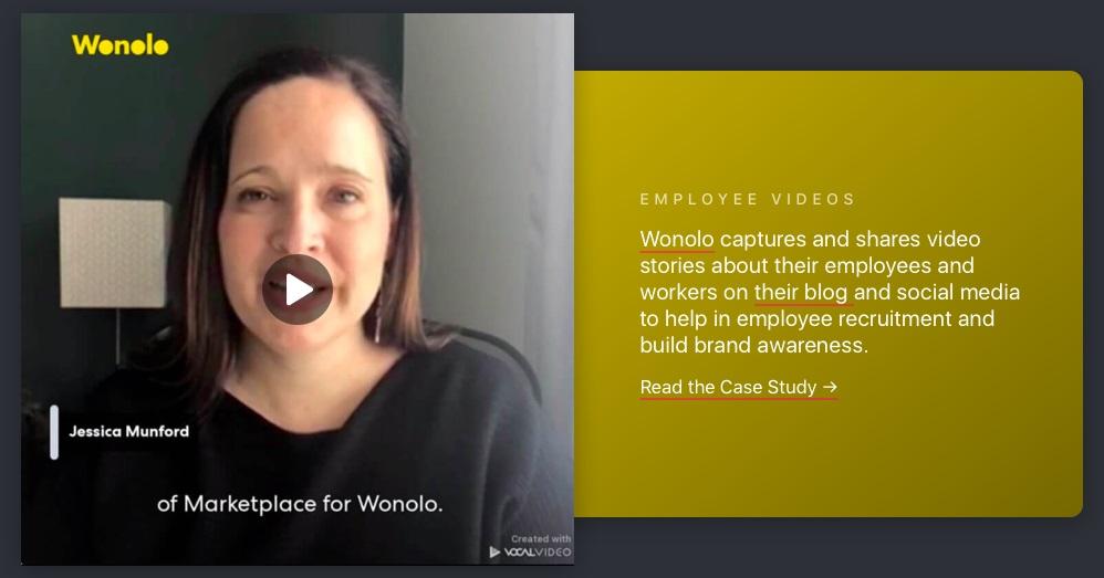An example of an Employee Video Testimonial made by Wonolo.