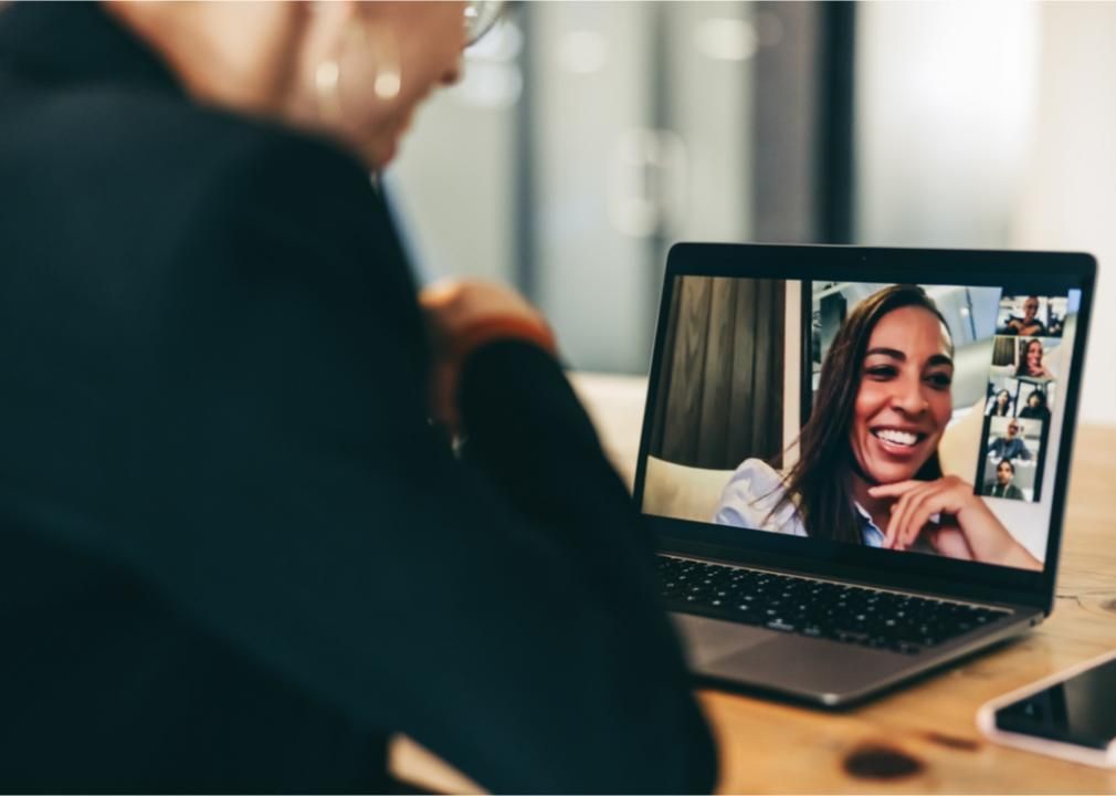 A group of people are on a video call.