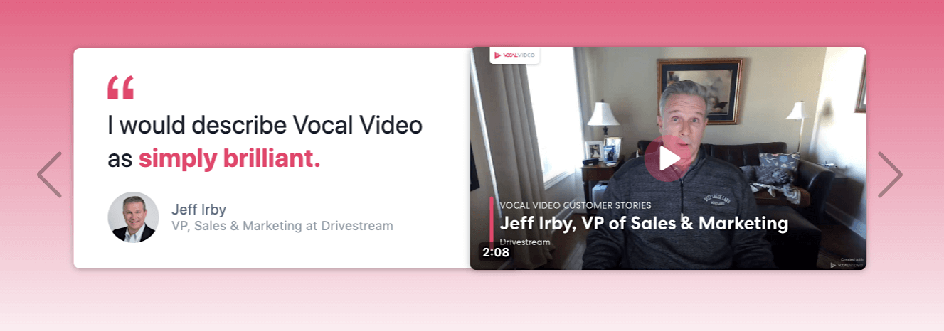 Slideshow Gallery example: Jeff Irby (VP, Sale & Marketing at Drivestream)