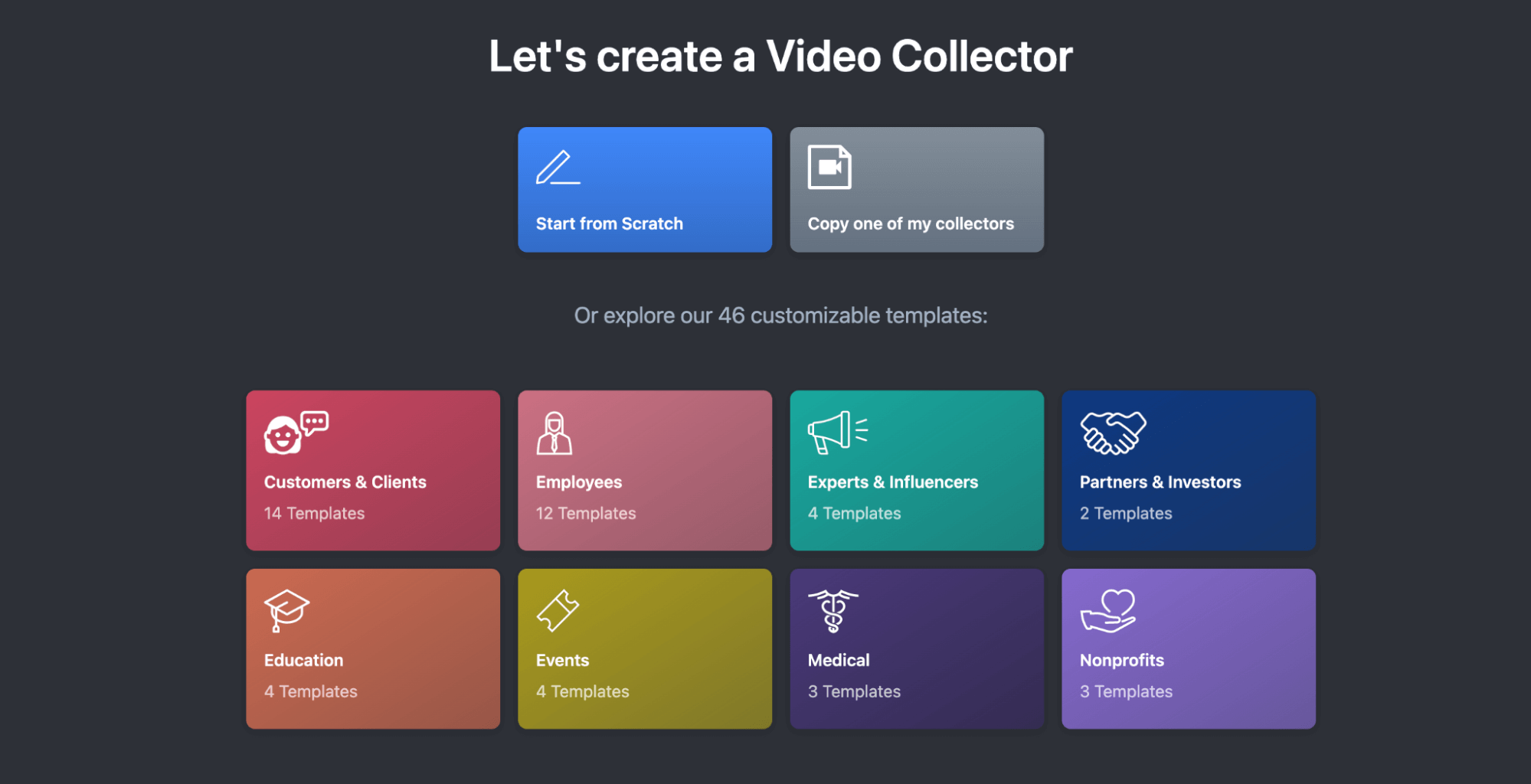 Let's create a Video Collector. 