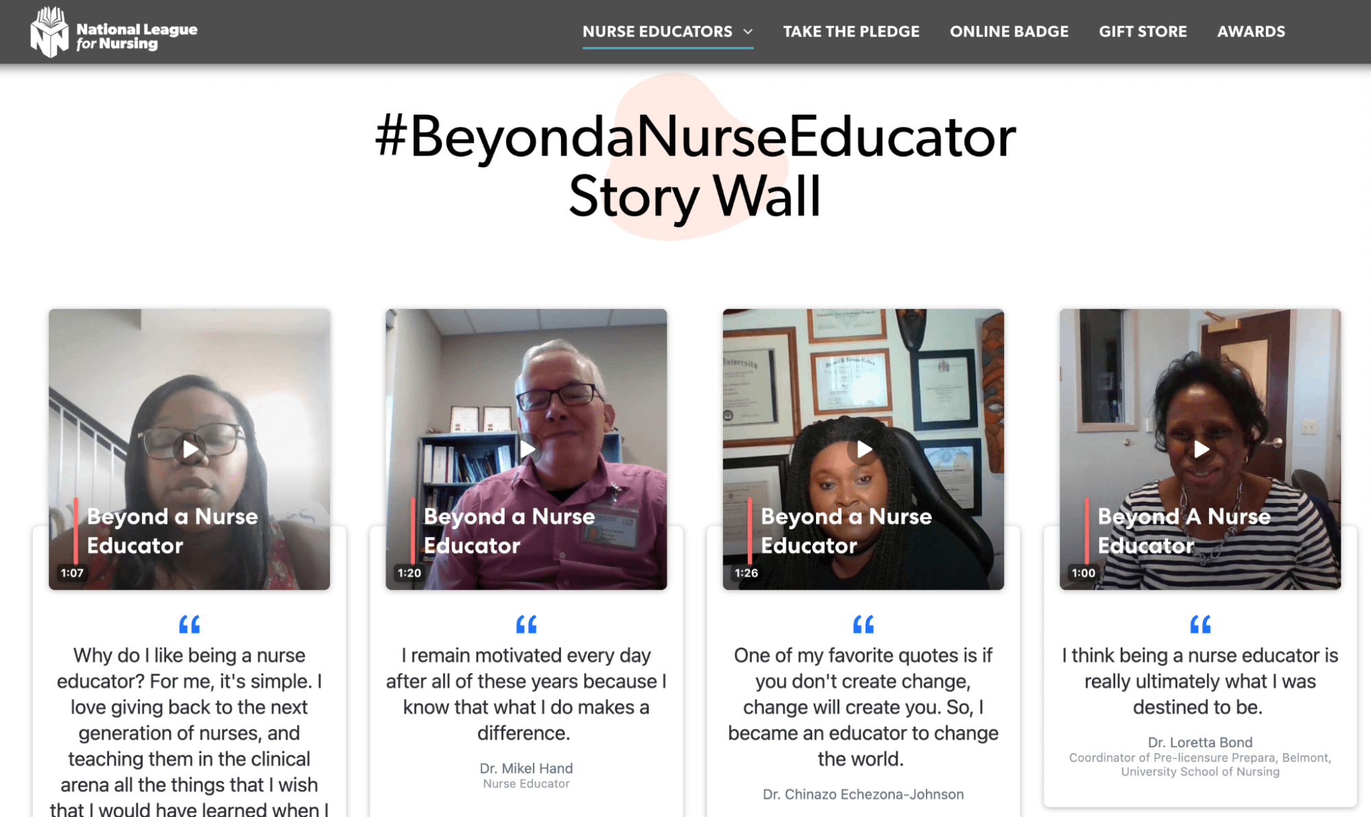 #beyondanurseeducator story wall. 