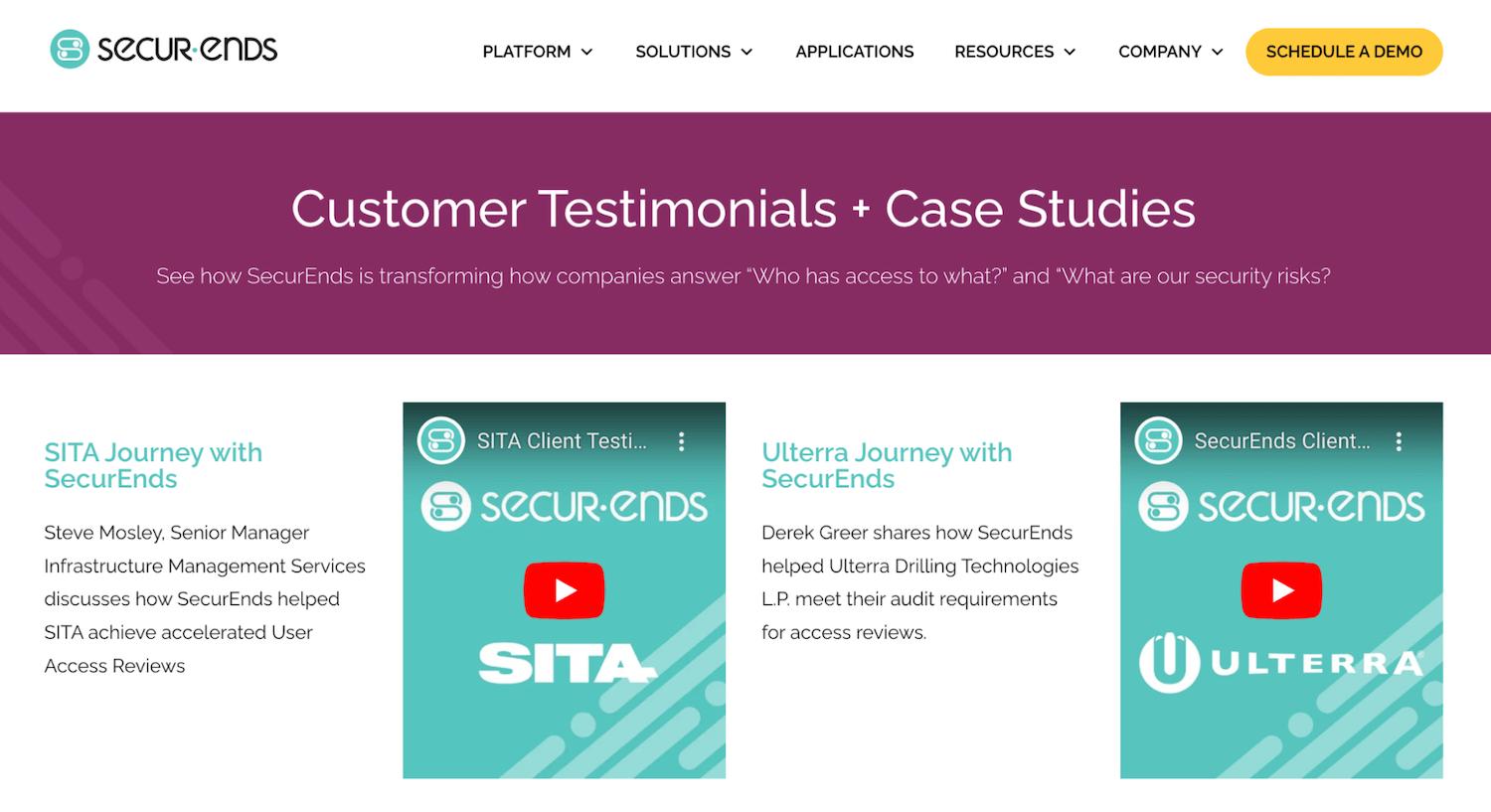 SecurEnds Customer Testimonials