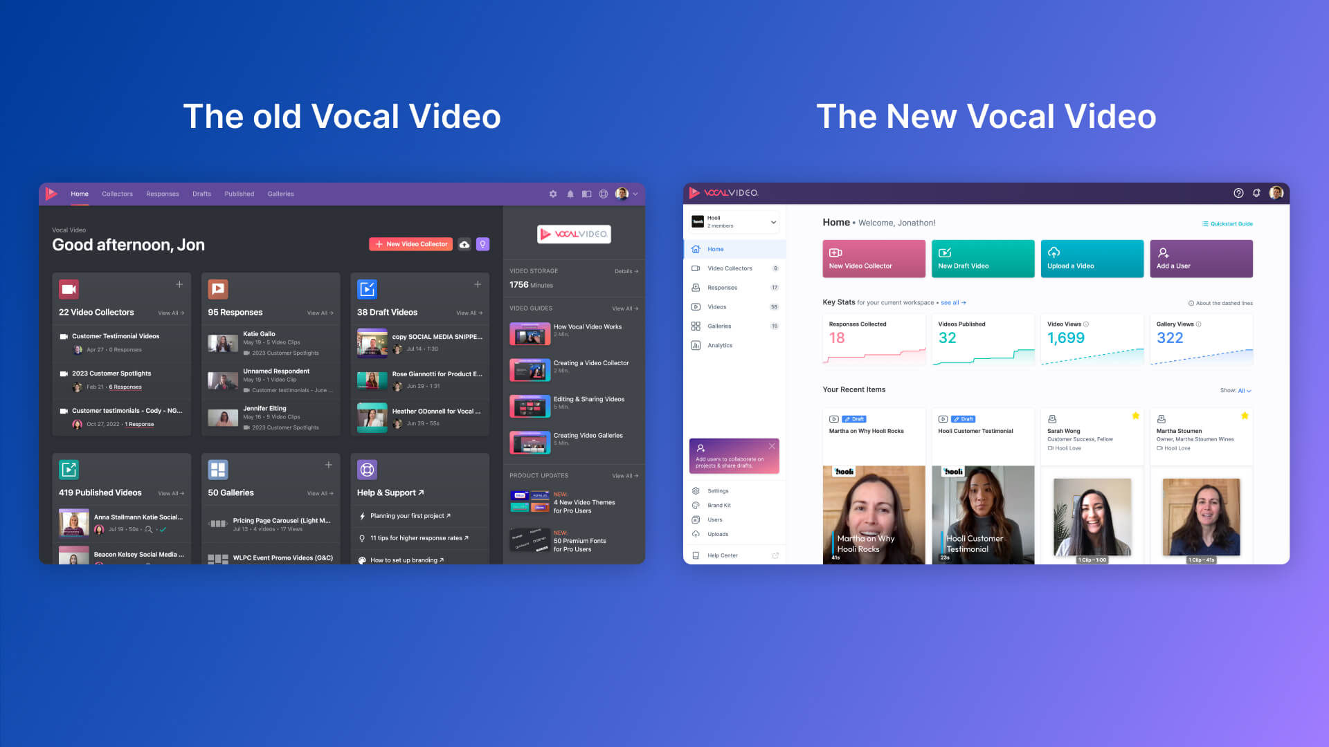 Vocal Video UI