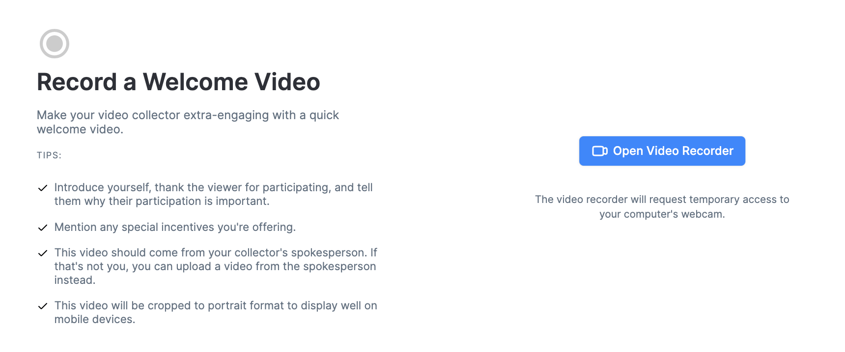 Record a welcome video. 