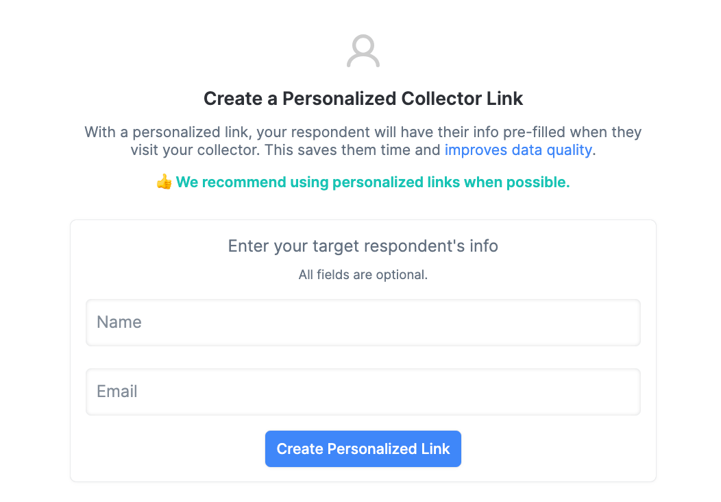 Create a personalized link. 