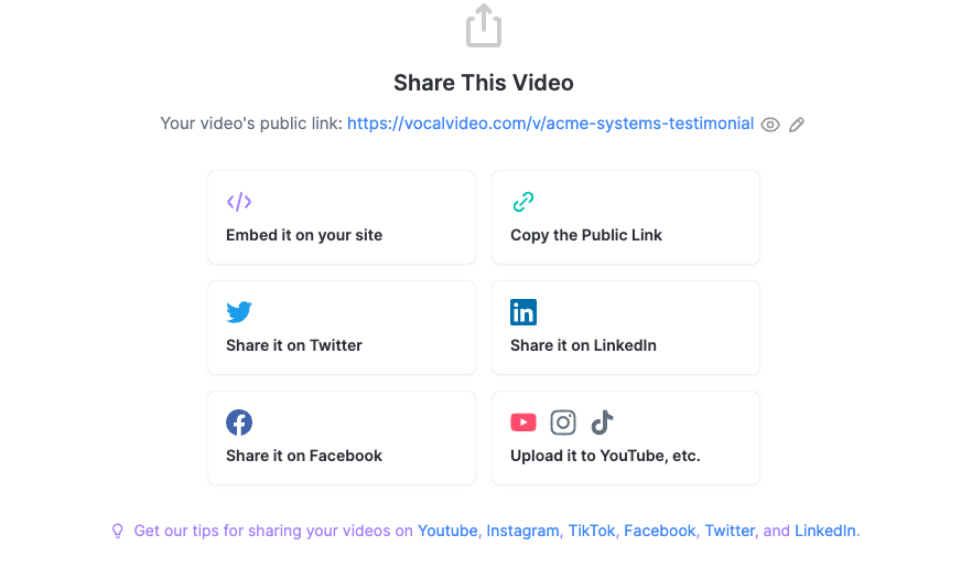 Share This Video: Embed it on your site, Copy the public link, Share it on Twitter, LinkedIn, Facebook, Upload it to YouTube, etc.