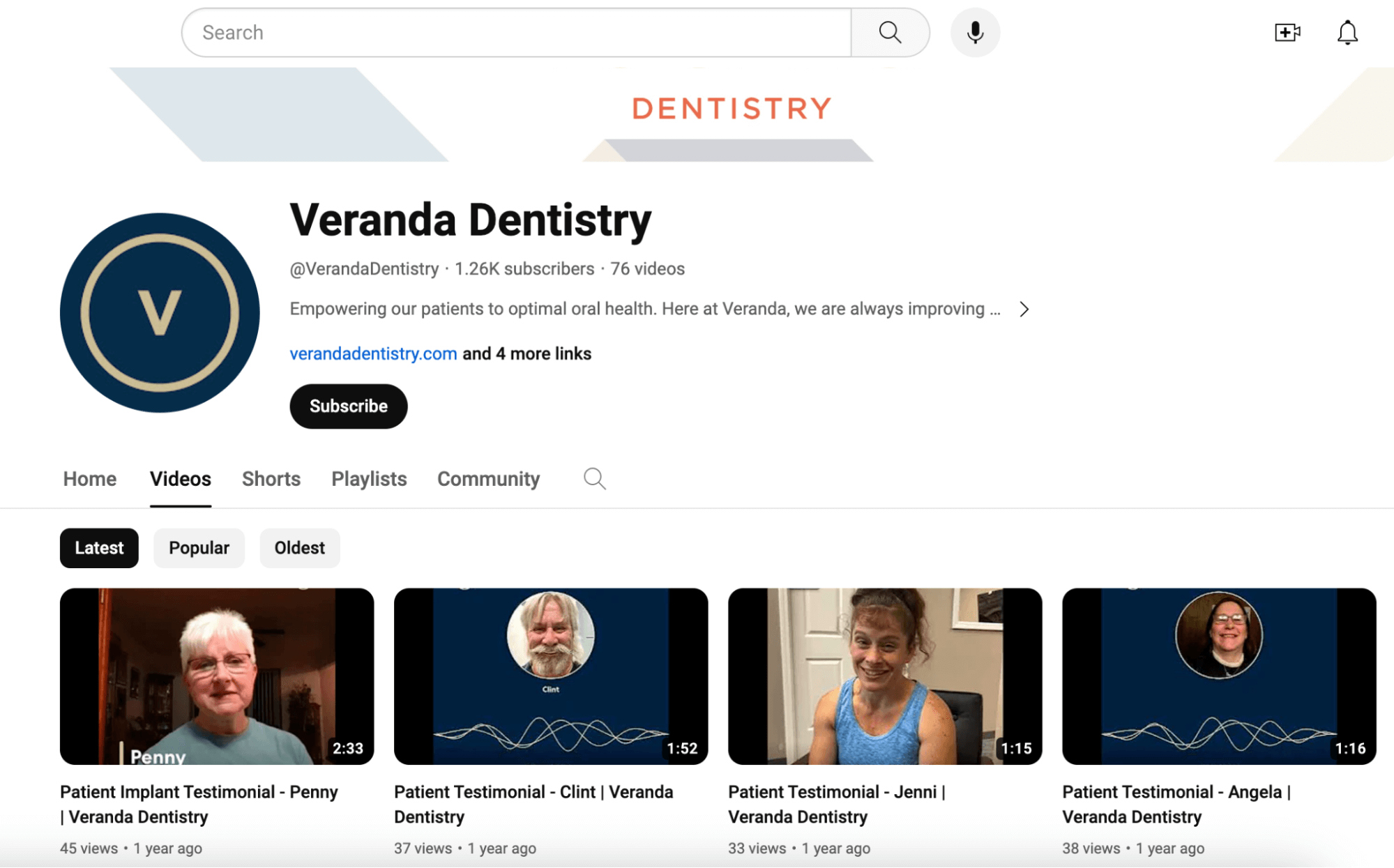 Veranda Dentistry testimonials