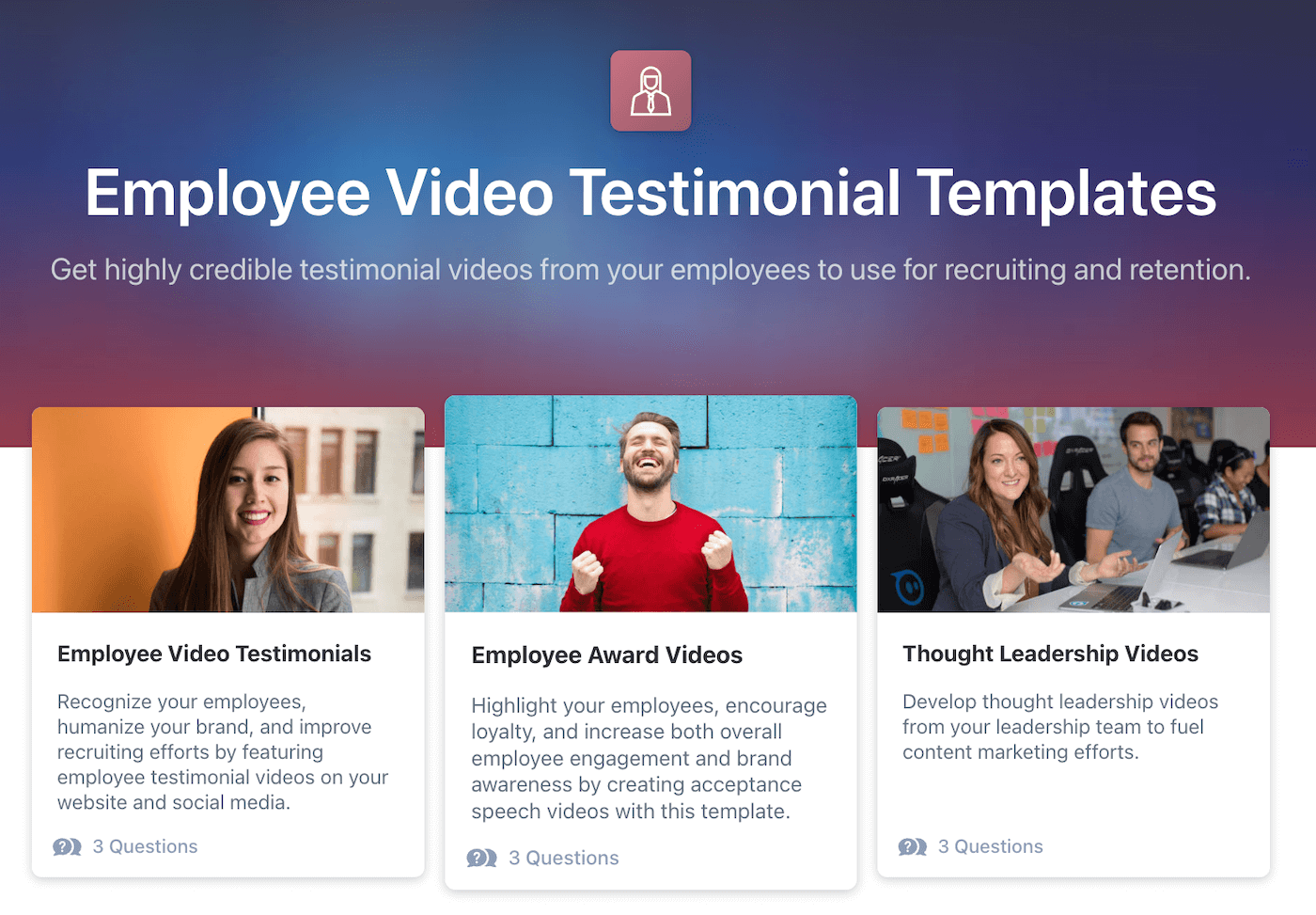 Employee Video Testimonial Templates