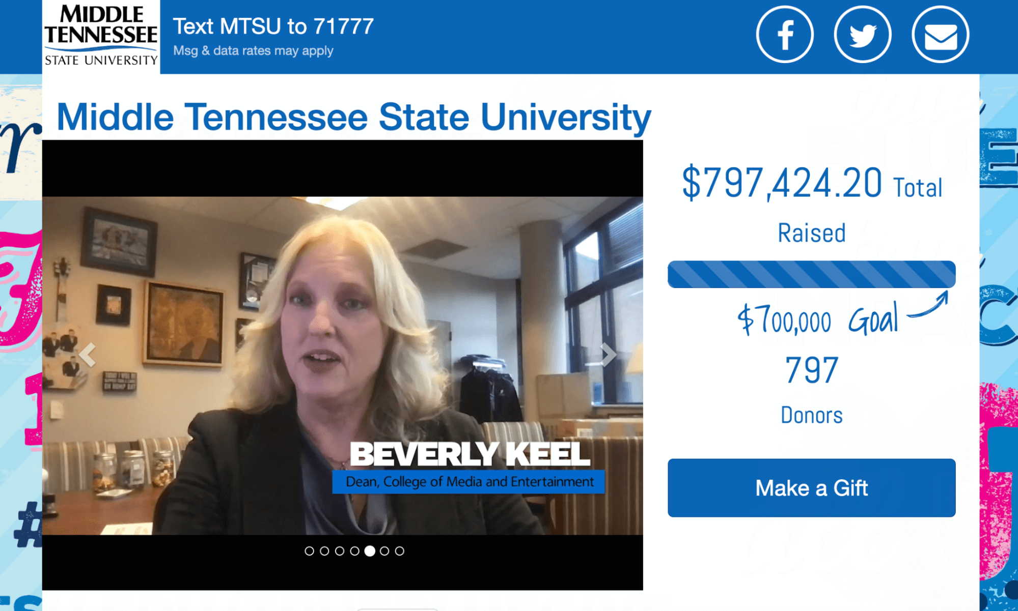 Middle Tennessee State University: Testimonials page