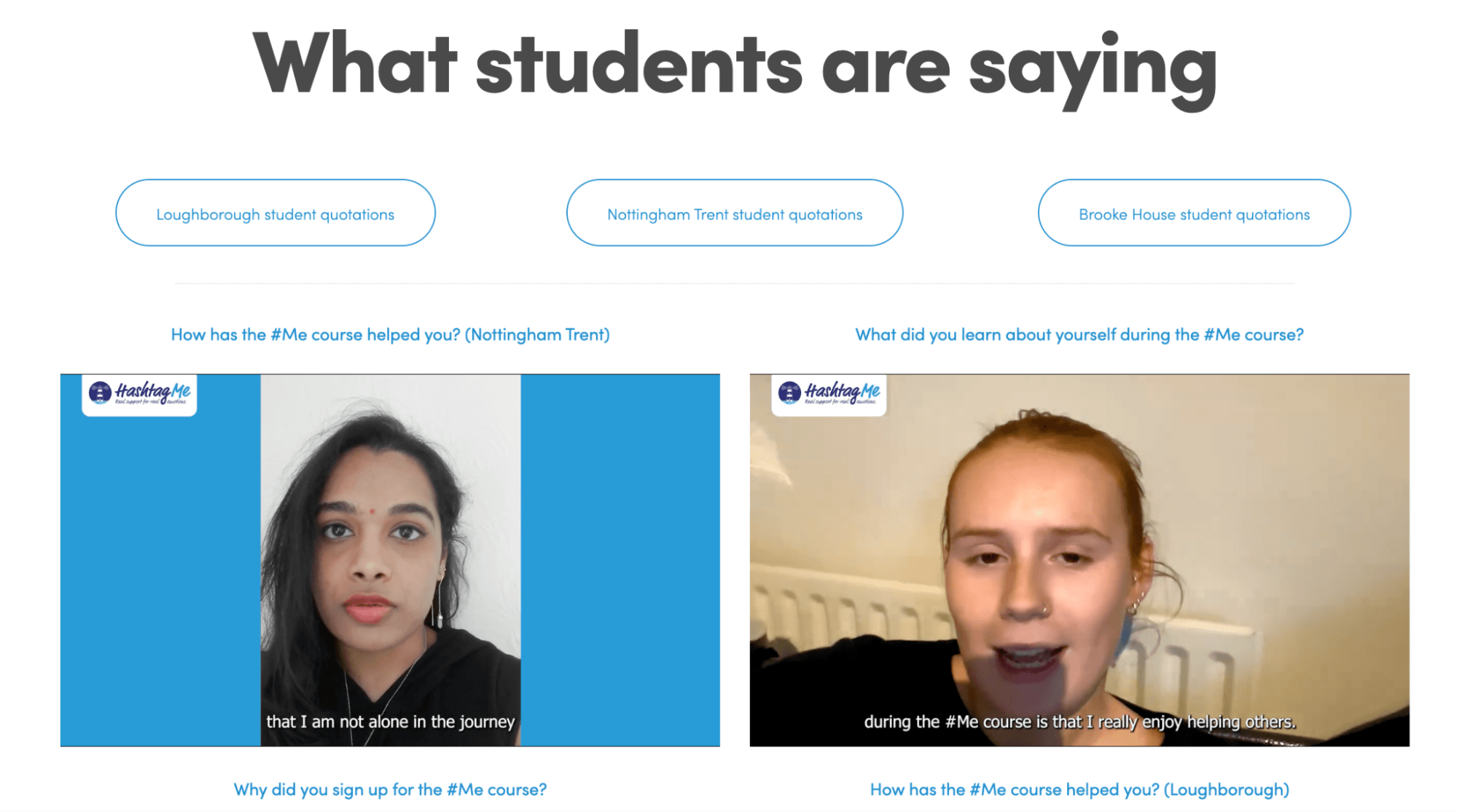 What students are saying. 