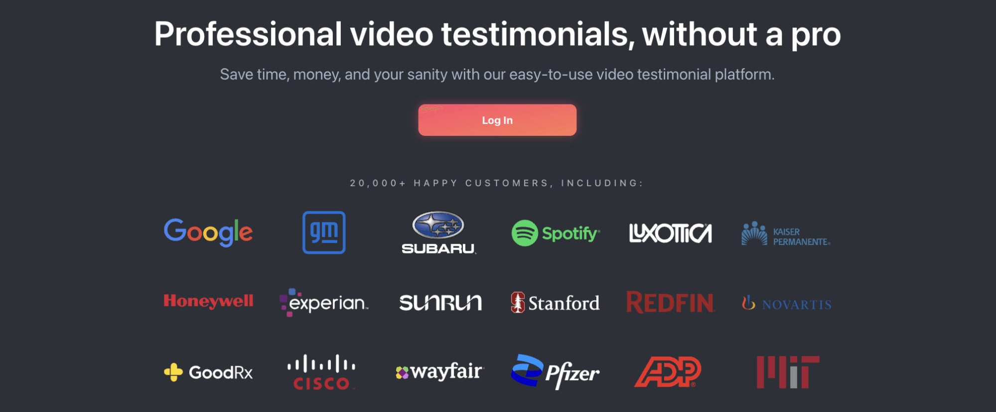 Professional video testimonials without a pro.