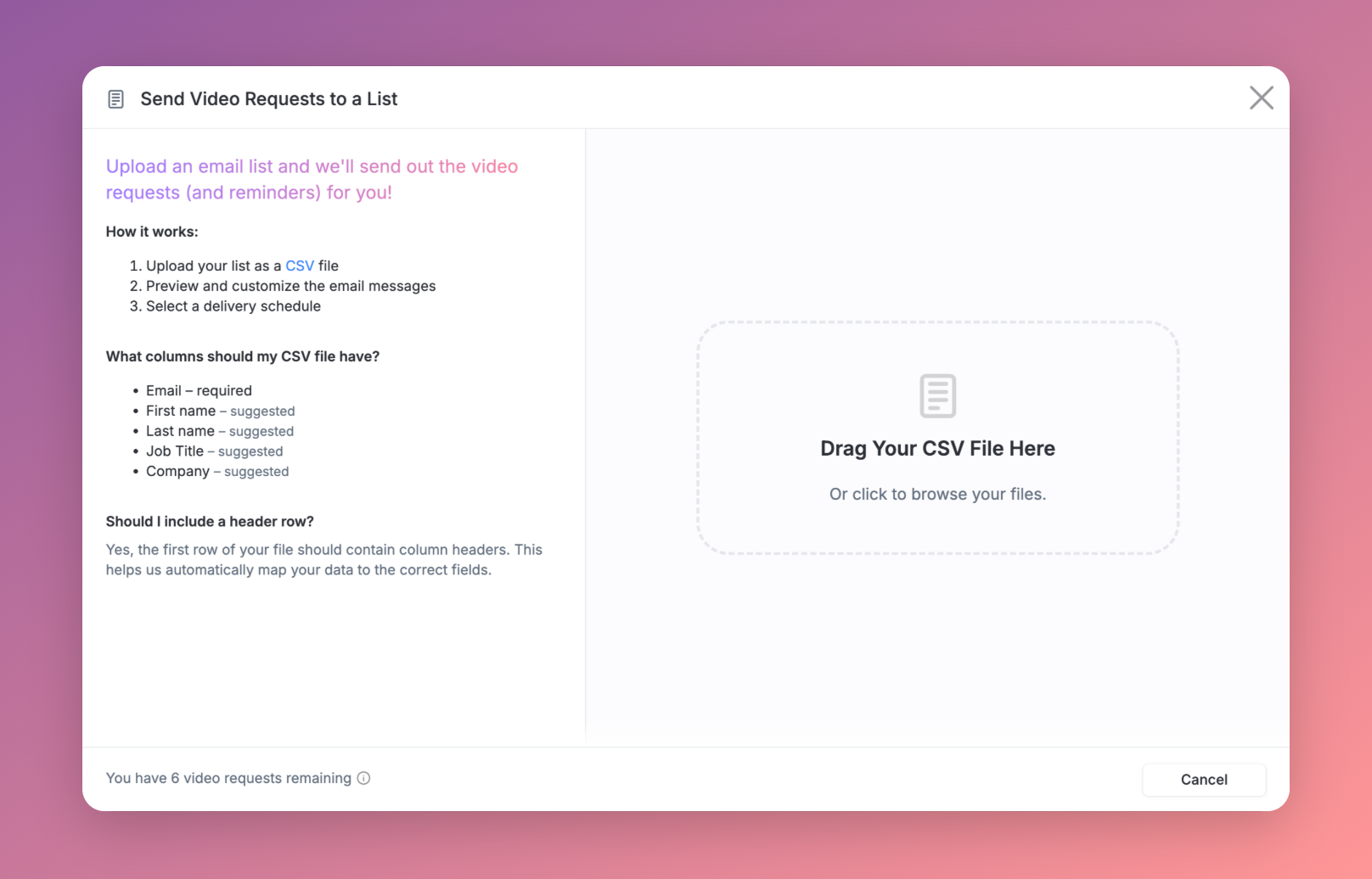 Huge update: Create video collectors with AI, send video request emails, automate video requests, and more