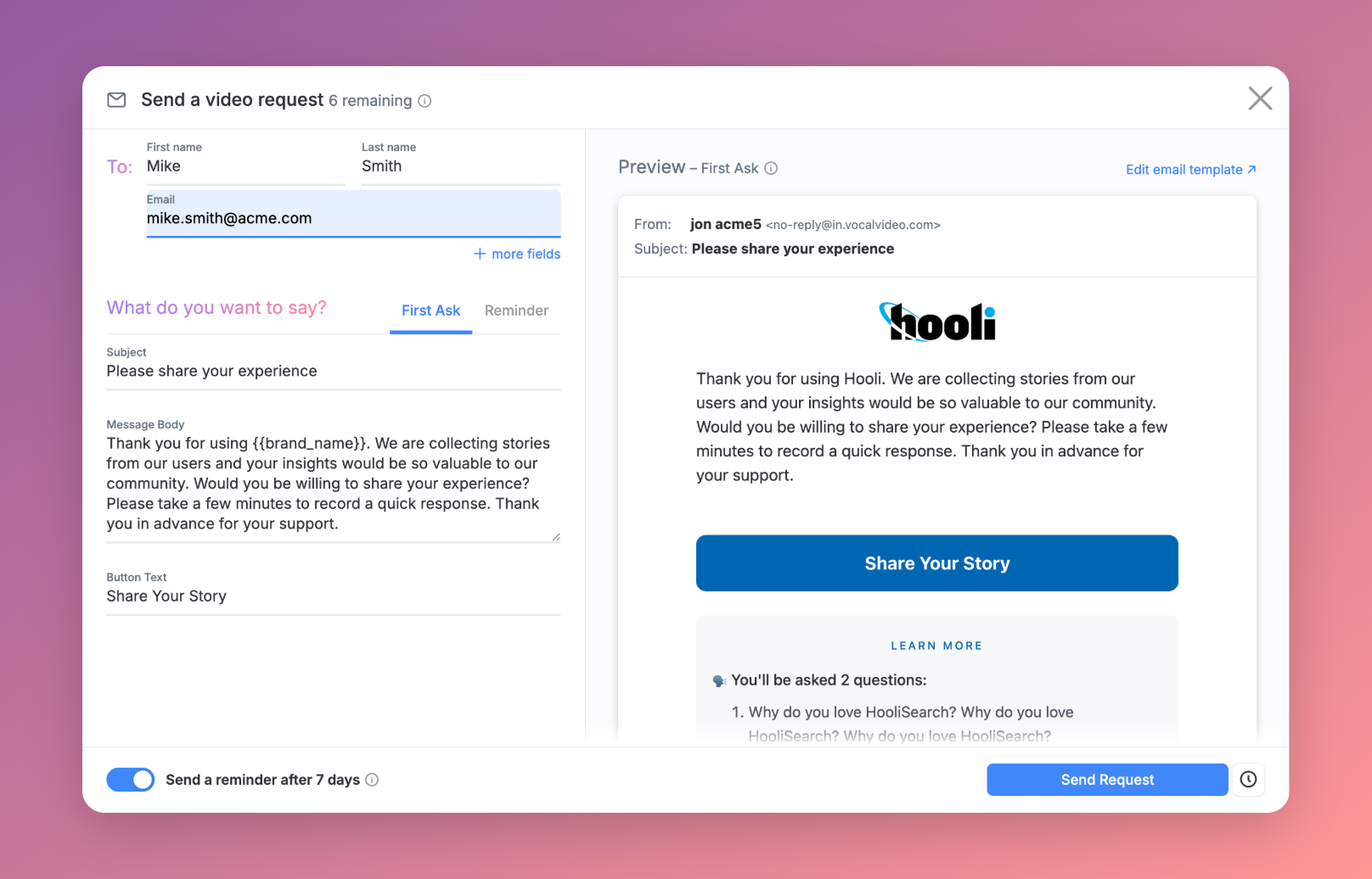 Huge update: Create video collectors with AI, send video request emails, automate video requests, and more