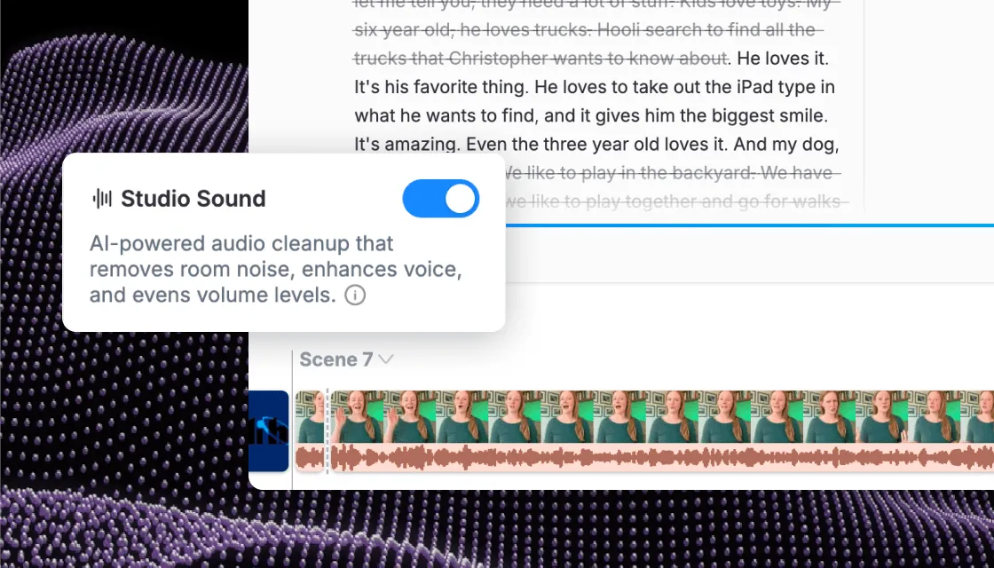Studio Sound audio enhancement