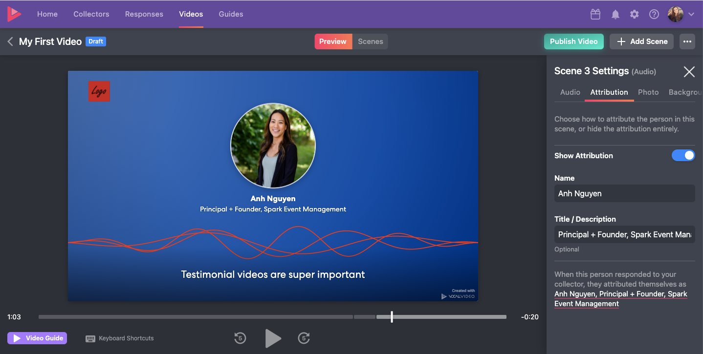 Add audio only with soundwaves and a photo of the client if that's what they prefer.