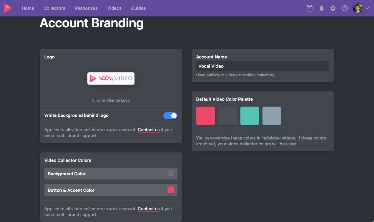 How to set account branding: colors and logos