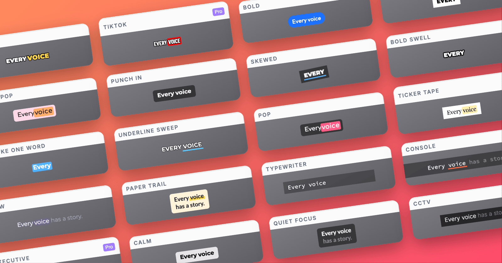 Caption Styles for Your Videos: 30 Presets (and How to Choose One)