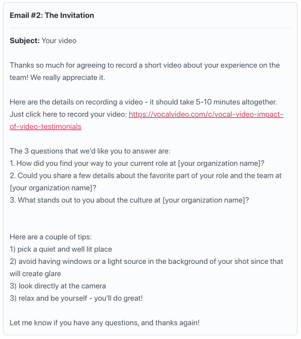 Email 2: The Invitation