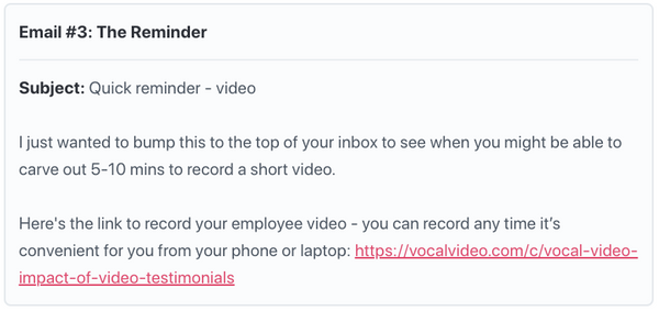 Email #3: The Reminder